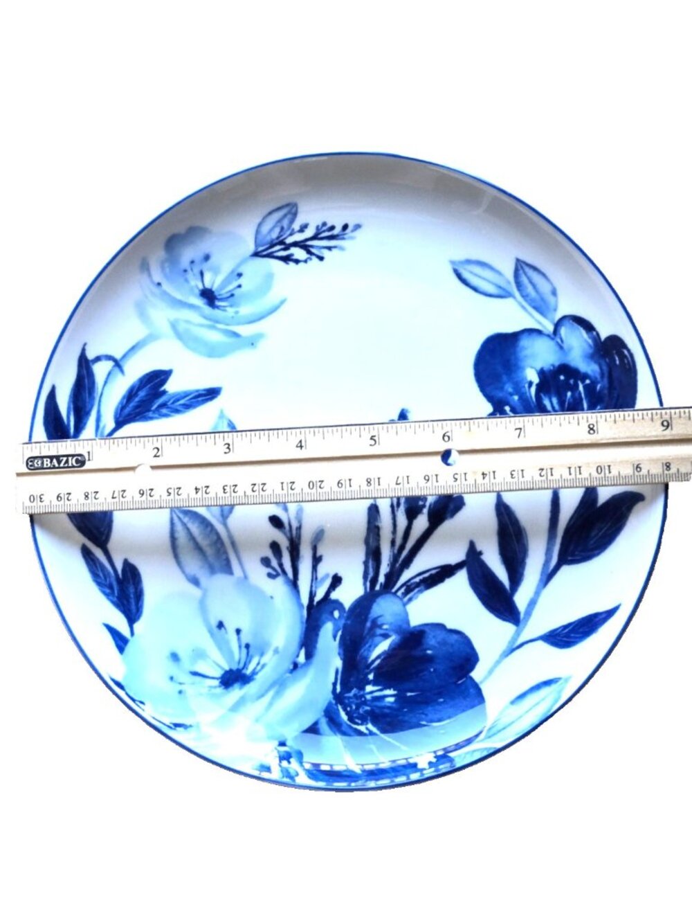 Mikasa DARCY 9” Salad Plate adorned with a vivid blue floral pattern, crafted - Picture 2 of 7